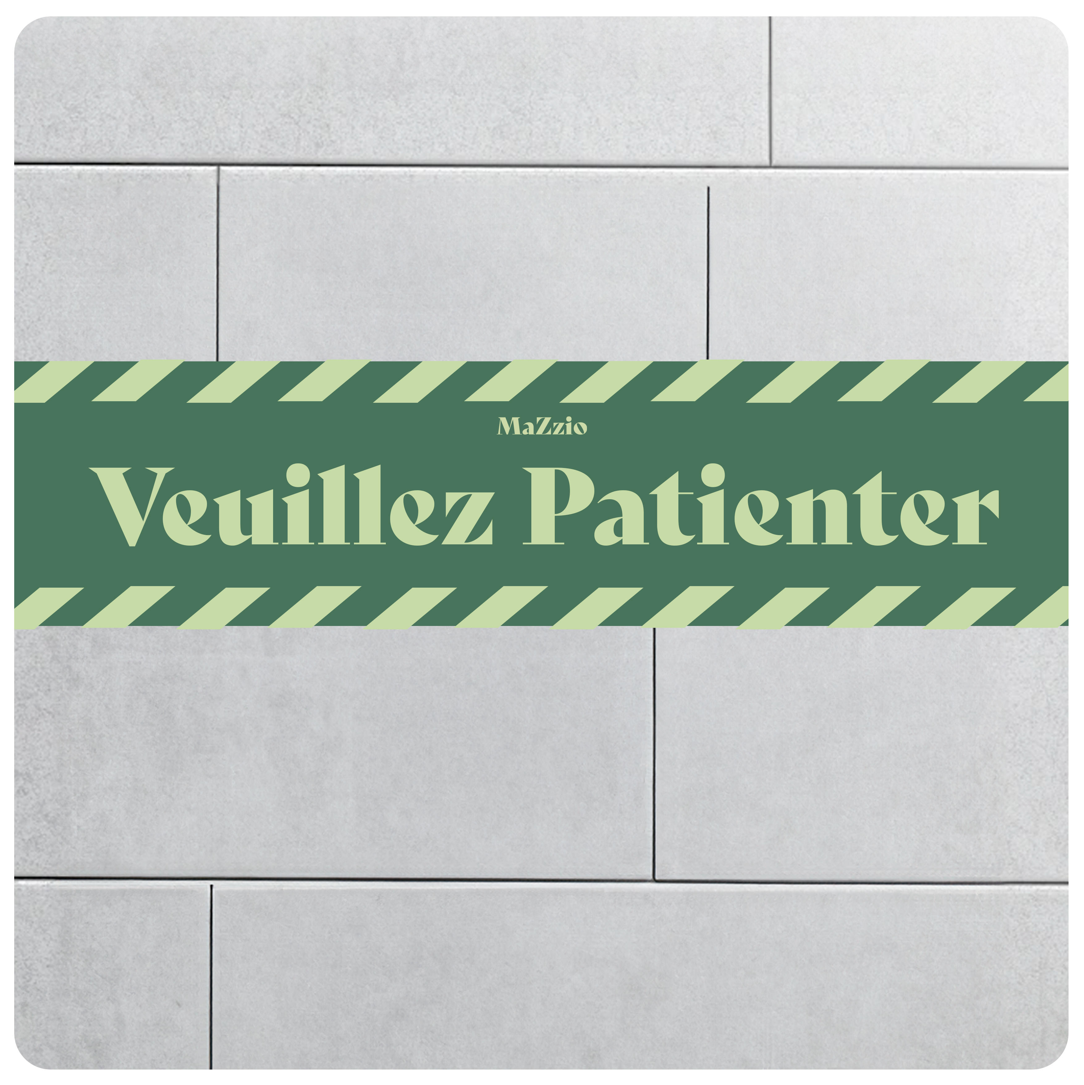 Bande de confidentialité MaZzio.fr posée sur un carrelage de couleur blanc gris pour permettre la confidentialité et la discrétion.